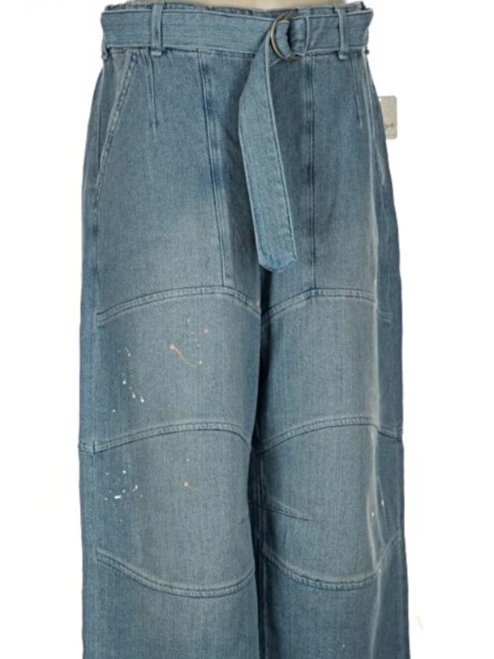 NWT Free People We The Free Pavement Artist Slouchy Cropped Jeans Medium $158 - Picture 5 of 16